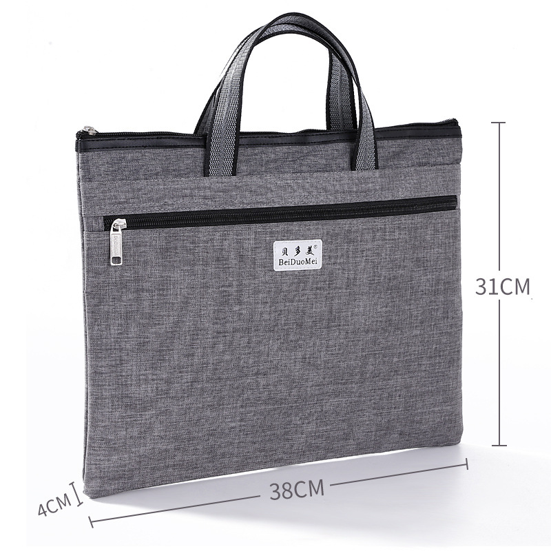 Picture of Thickened Oxford Cloth Briefcase Large Capacity Meeting Briefcase Customized Portable File Bag A4 Storage File Bag