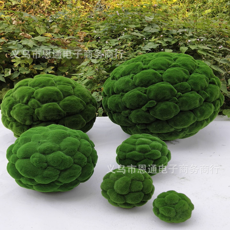 Hairy Ball Stone Moss Grass Ball Plant Ball Flower Ball Beauty Chen Wedding Window Opening Decoration Supplies