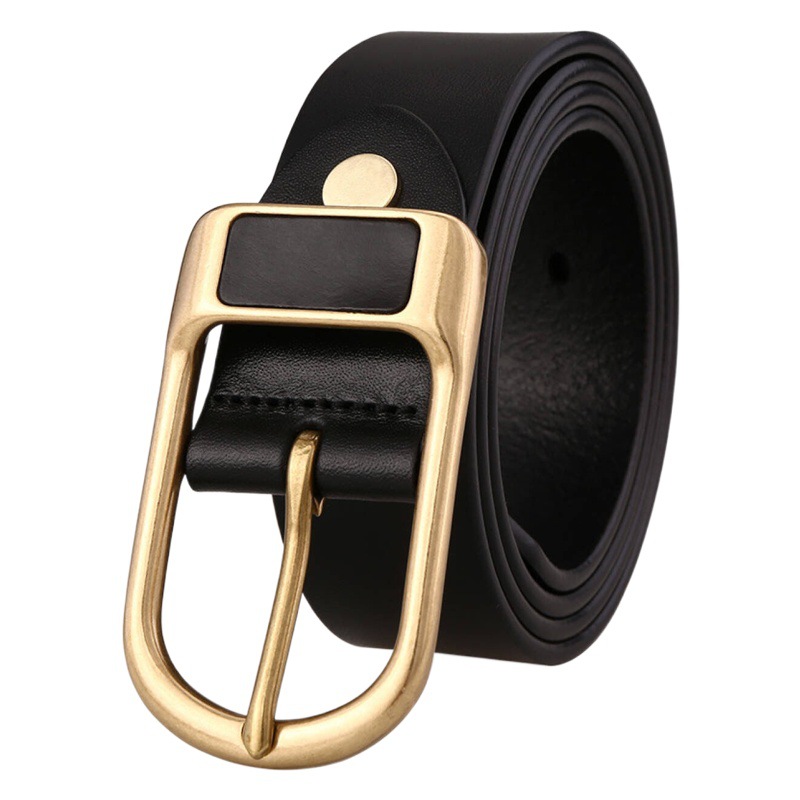 [Paul] Men's leather belt leather pin buckle leisure belt for the youth business Joker belt