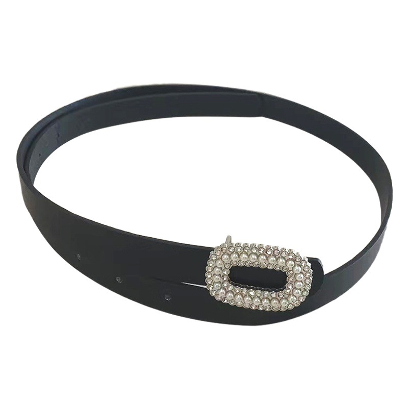 Amazon eBay pearl belt Women's decorative all-match skirt sweater shirt genuine leather wide belt factory wholesale