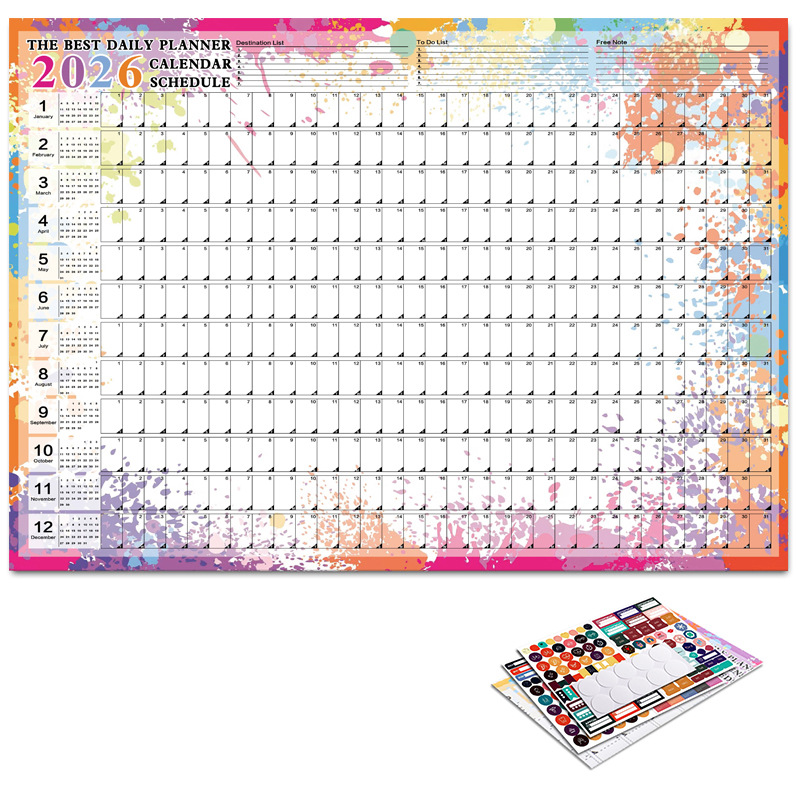 Picture of 2026 Full Year English Edition Desk Calendar Korean Version Desktop Wall Calendar Creative Simple Planner Amazon