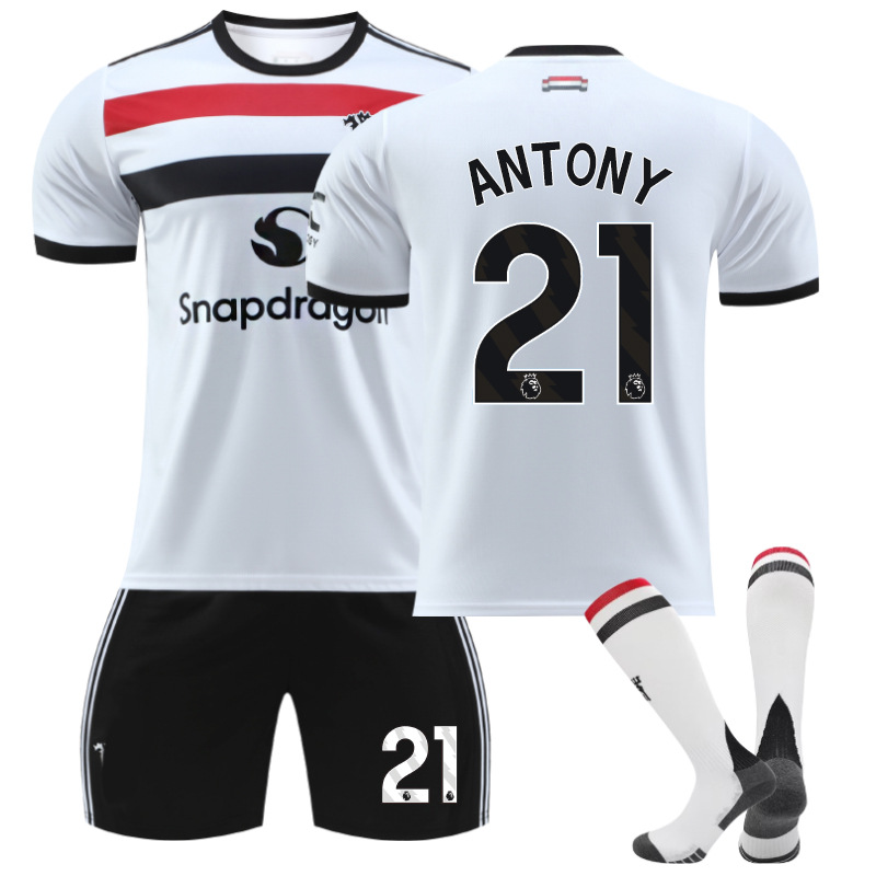 Picture of 2425 Red Devils Two-man White Football Jersey suit 10 Rashford 37 Menu 17 Garner Joe 7C Luo Men's Jersey