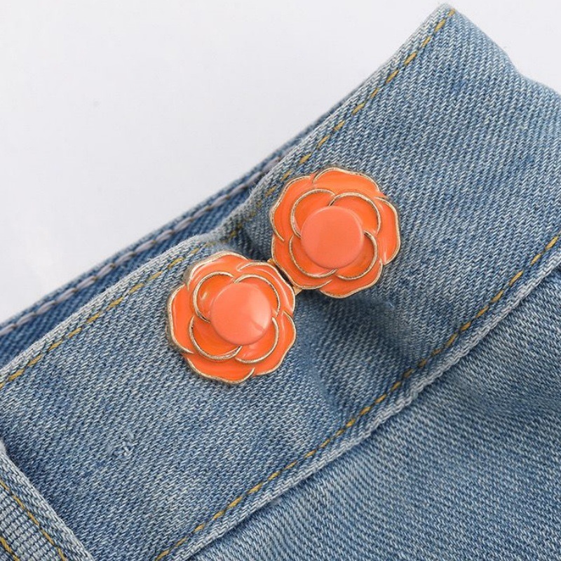 Picture of Chinese Knot Waist Buckle Pair Buckle Flat Bottom Removable Nail-free Seam-free Button Girl's Trouser Skirt Waist Size Change Artifact