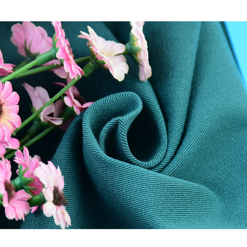 21 + 70D cotton four-sided stretch pants fabric 92% cotton 8% spandex reverse pile