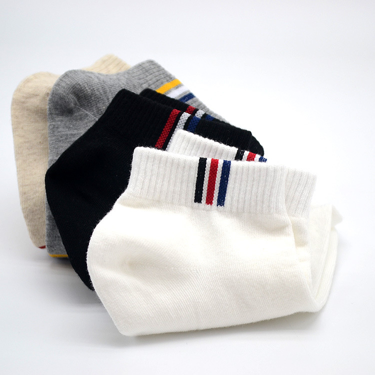 0 South Korea Socks Women's Short Waist Cotton Socks Dongdaemun Chunxin Ins Style Small Label Red White Blue Sports Ins