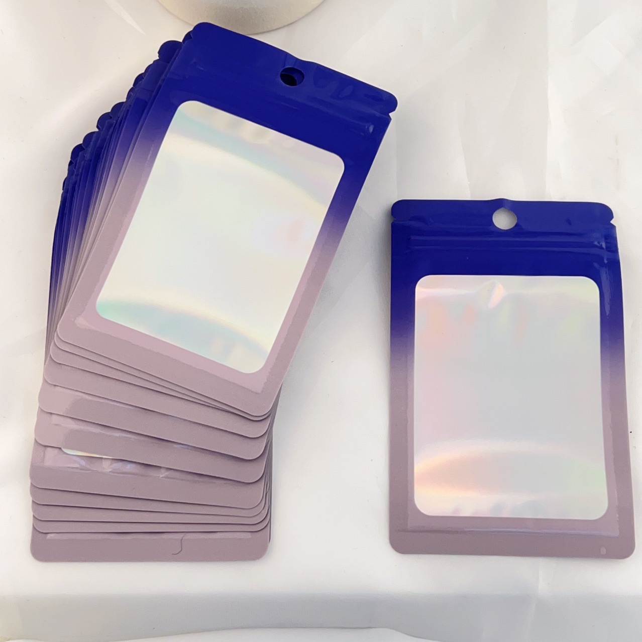 Light luxury texture gradient color High sense jewelry lighter gift packaging photo packaging plastic sealing opp bag DIY