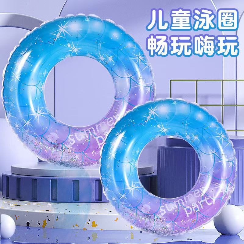 Picture of Factory wholesale 50-90# swimming ring thickened children inflatable swimming ring thickened double airbag swimming ring bubble swimming ring