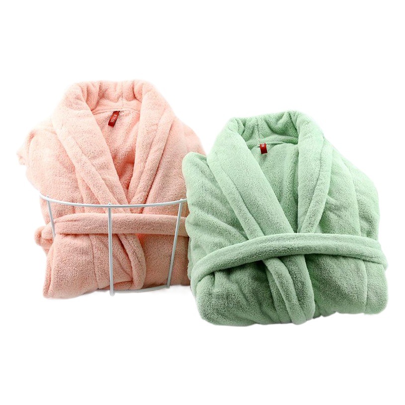Coral fleece bathrobe soft thick home bathrobe Foreign Trade Hotel autumn and winter Flannel Adult bath robe wholesale