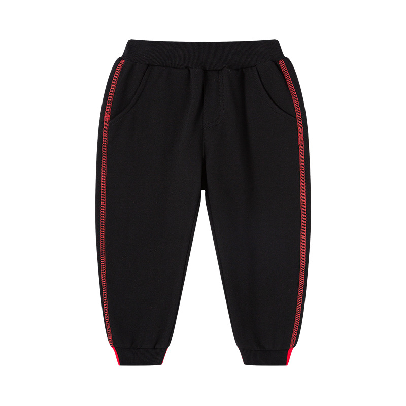 Picture of 2025 New Spring Korean Style Kidsren's Pants Kidsren's Pants Color Matching Sweatpants Boys Pure Cotton Sports Pants Trendy One Piece Drop Shipping