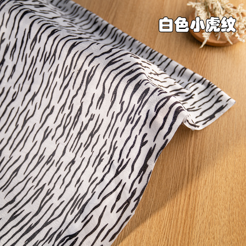 Picture of animal print short plush fabric tiger print leopard print zebra milk print fabric savage stage dress diy toy
