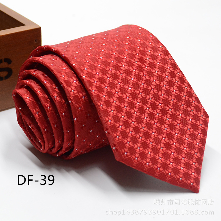 Picture of Tie business formal men's tie polyester yarn Arrow 8cm business tie