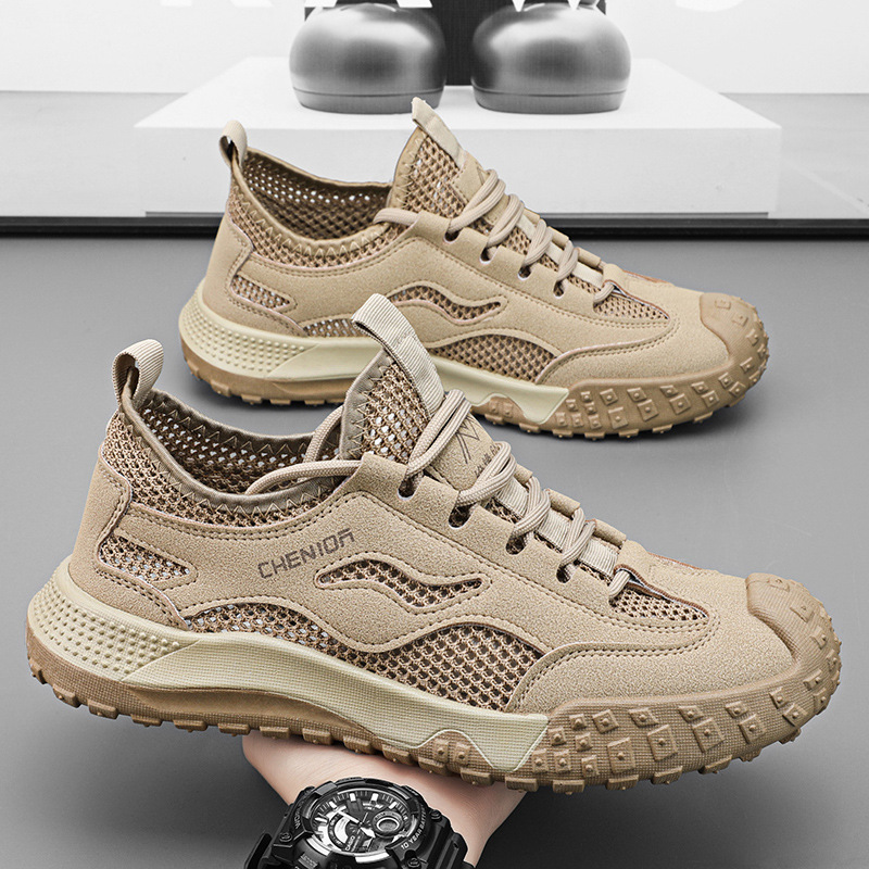 Labor Protection Shoes Men's Mesh Lightweight Summer Men's Shoes Breathable Deodorant Site Non-slip Wear-resistant Casual Sports Shoes for Men