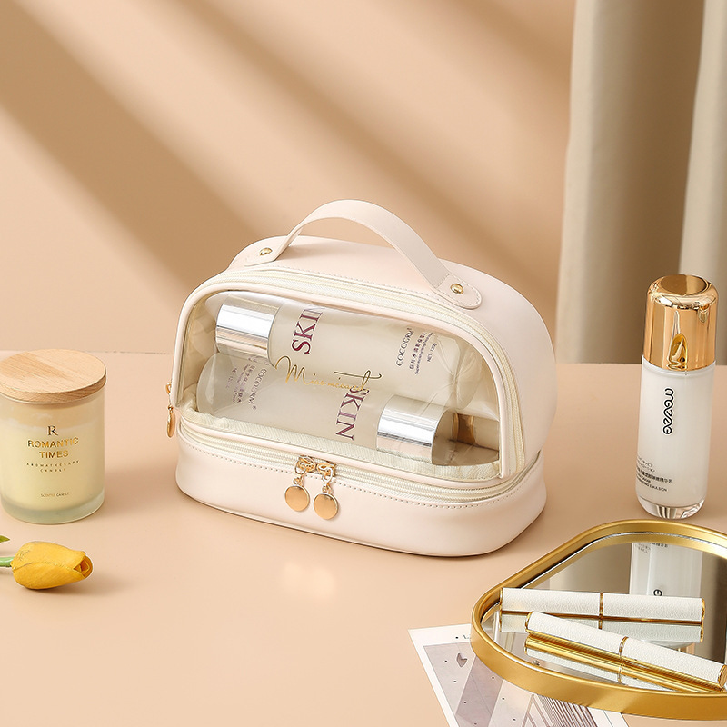 Picture of Pvc New Fashion Waterproof Cosmetic Bag Large Capacity Multi-Layer Cosmetic Cosmetics Bag Travel Portable Toiletry Bag