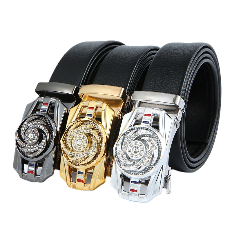 Picture of Belt Men's Time Run Belt Men's Business Trend Rotatable Automatic Buckle Pants Belt Douyin Live Broadcast Belt