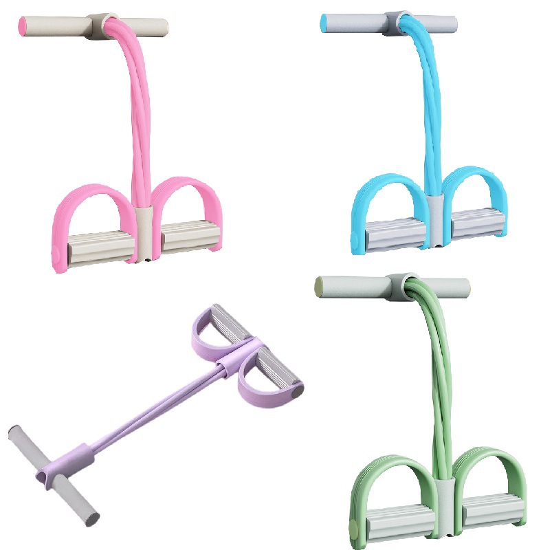 Picture of Pedal puller multi-function sit-up auxiliary home fitness belly arm pedal tube 6 pull rope