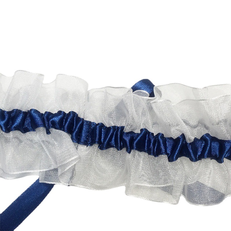 Bridal Garters European and American Lace Garters Blue Bow Lace Leg Rings Bridal Wedding Accessories Elegant New Year
