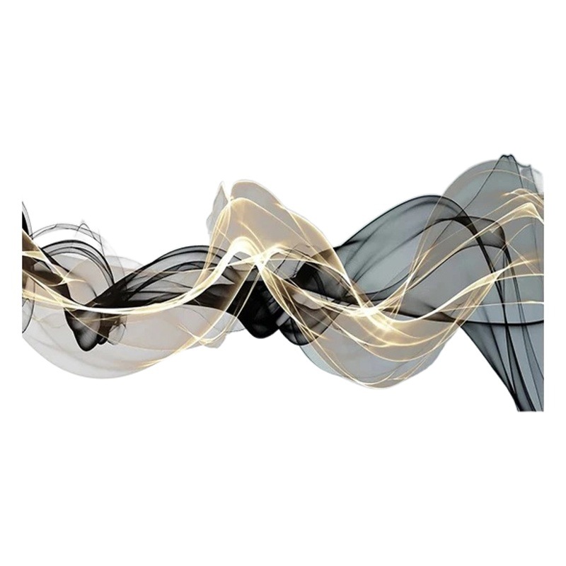 High-definition modern high-definition home wall decoration painting single abstract black gold cloud painting sofa background wall oil painting