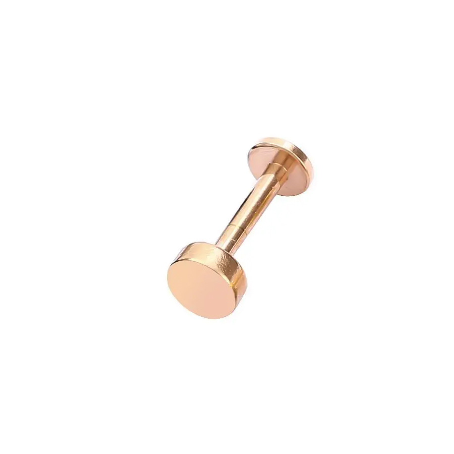 Picture of 2024 new 100% 316L stainless steel hollow moon star geometric figure lip nail ear bone nail 18K gold plated