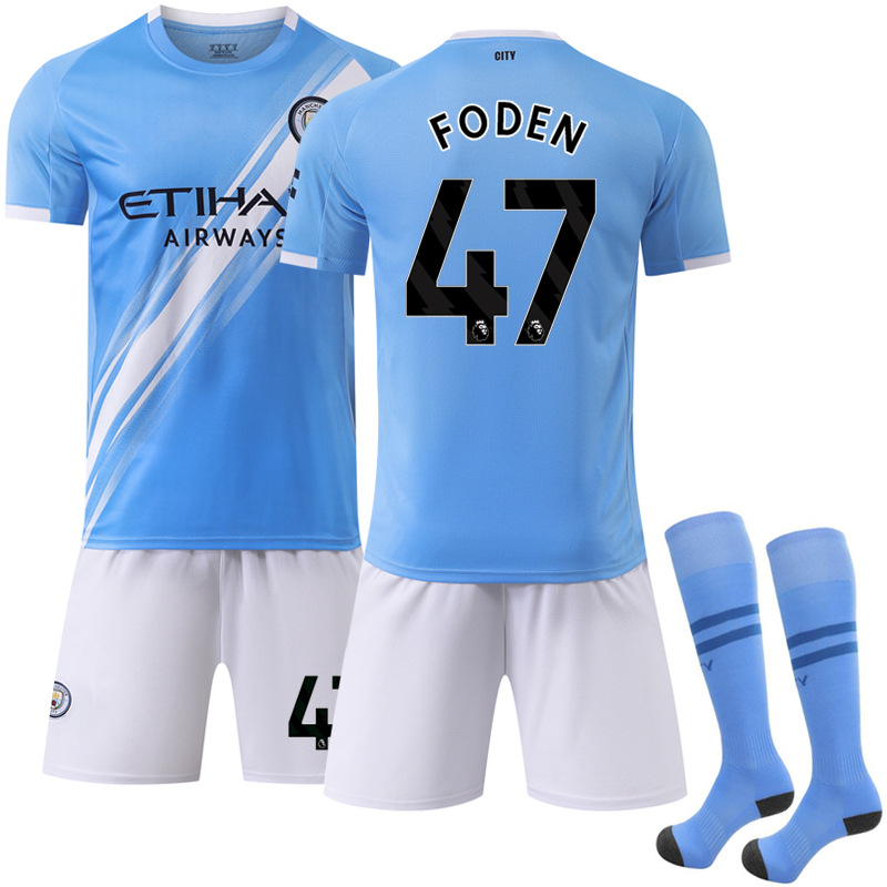 Picture of 2025-26 New Sports suit 17 De Braunes Club Football Clothes No.9 Harland Manchester City Home