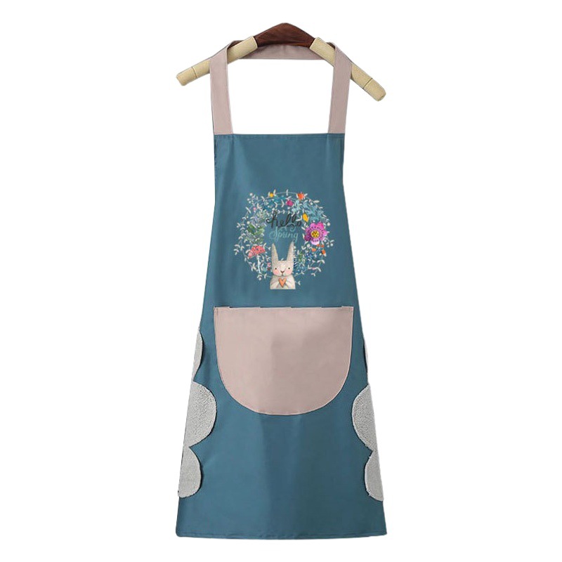 Waterproof apron women's kitchen erasable hand waterproof oil-proof apron waist work clothes Korean style smock cute wholesale