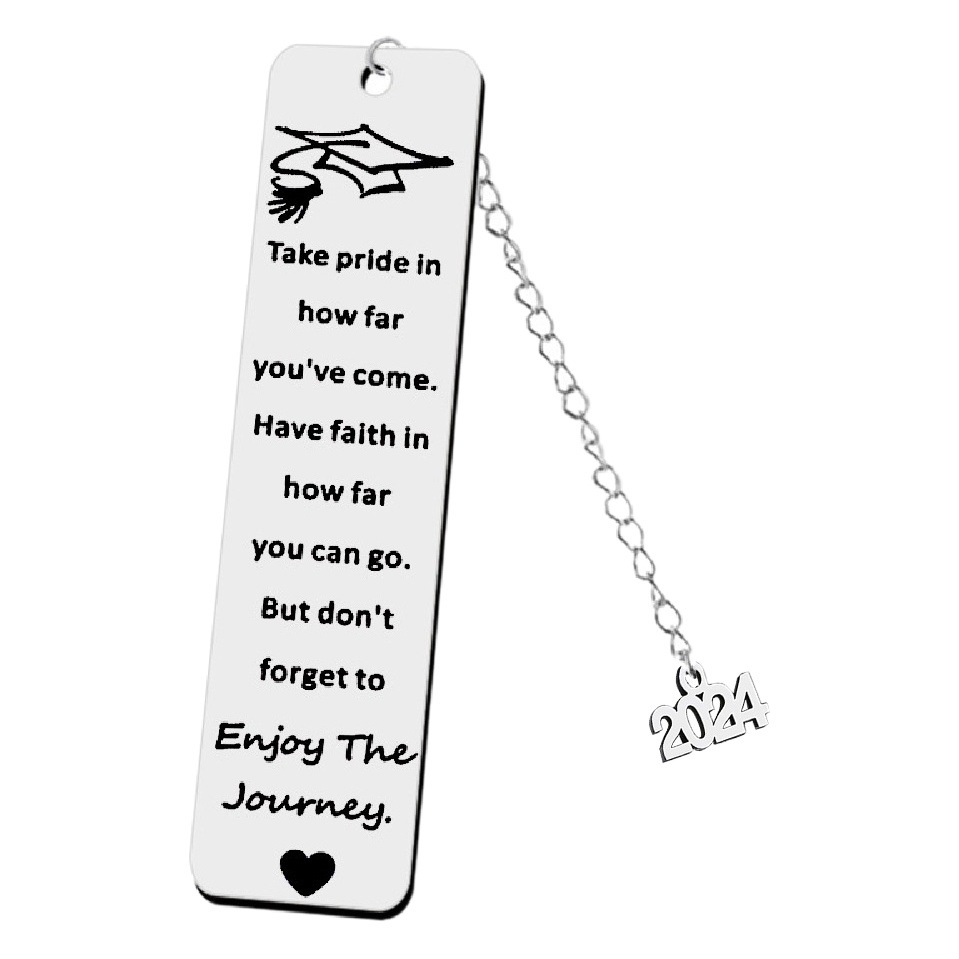 Stainless Steel Bookmark 2024 Graduation Season Inspirational Thanksgiving Teacher's Day Arts Gifts