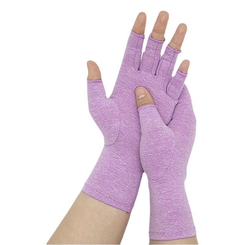 Cross-Border Pressure Gloves Sports Fitness Knitted Half-Finger Joint Elastic Compression Training Care Gloves Outdoor Fitness