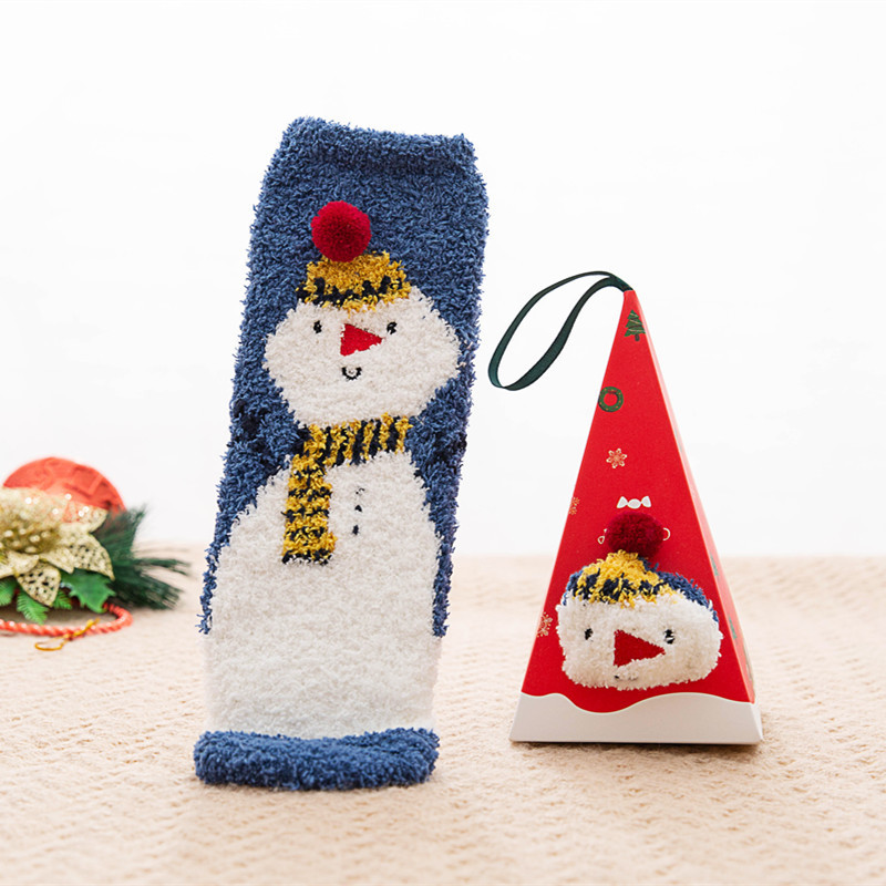 Picture of Japanese Style Three-Dimensional Cartoon Floor Socks Sleep Socks Coral Fleece Socks Women's Winter Towel Socks Thickened Warm Plush