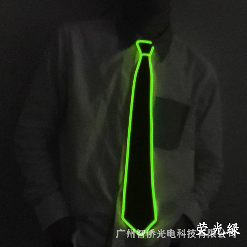 Picture of El Cold Light Luminous Tie Halloween Christmas Decoration Tie Glitter Tie Cold Light Tie Luminous Props
