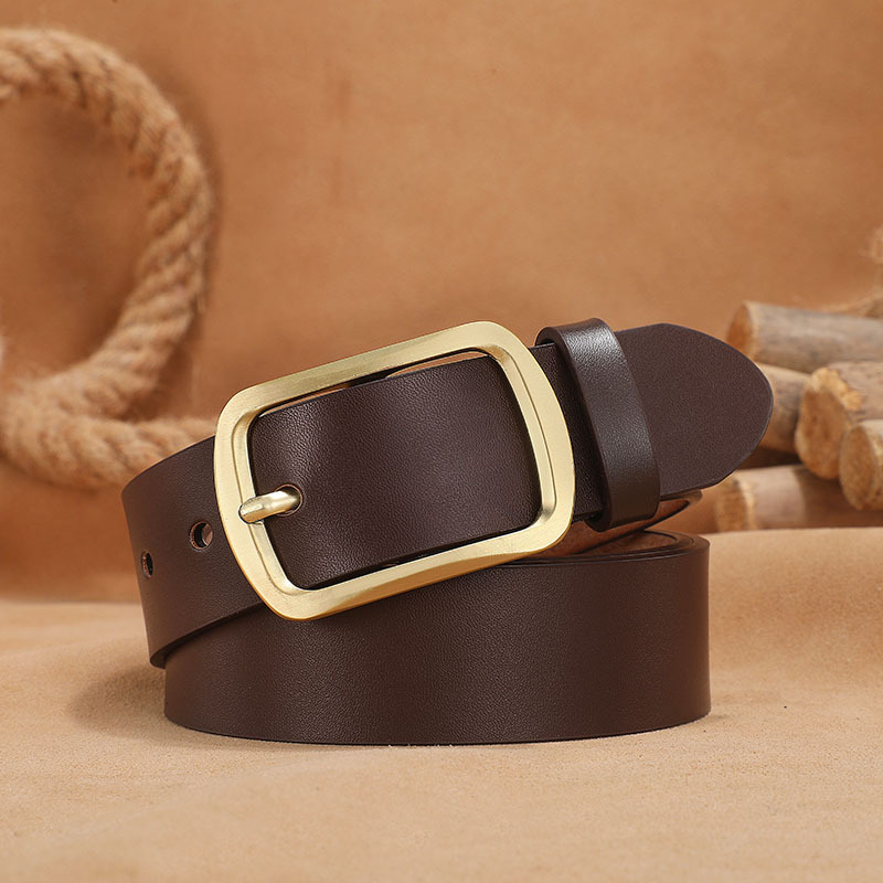Picture of New belt leather men's belt real cowhide belt casual Joker men's pin buckle belt manufacturers wholesale