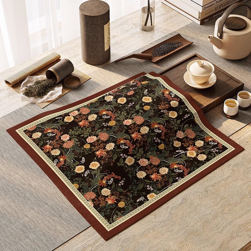 Tea tray cover towel dust-covering square dust-proof cover teacup small tablecloth universal cover towel tea table cover towel dust-proof multi-purpose dust-covering