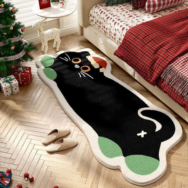 Cartoon Imitation Cashmere Carpet Children's Room Bedside Blanket Household Anti-Drop Non-Slip Foot Mat Bedroom Living Room Balcony Bay Window Mat