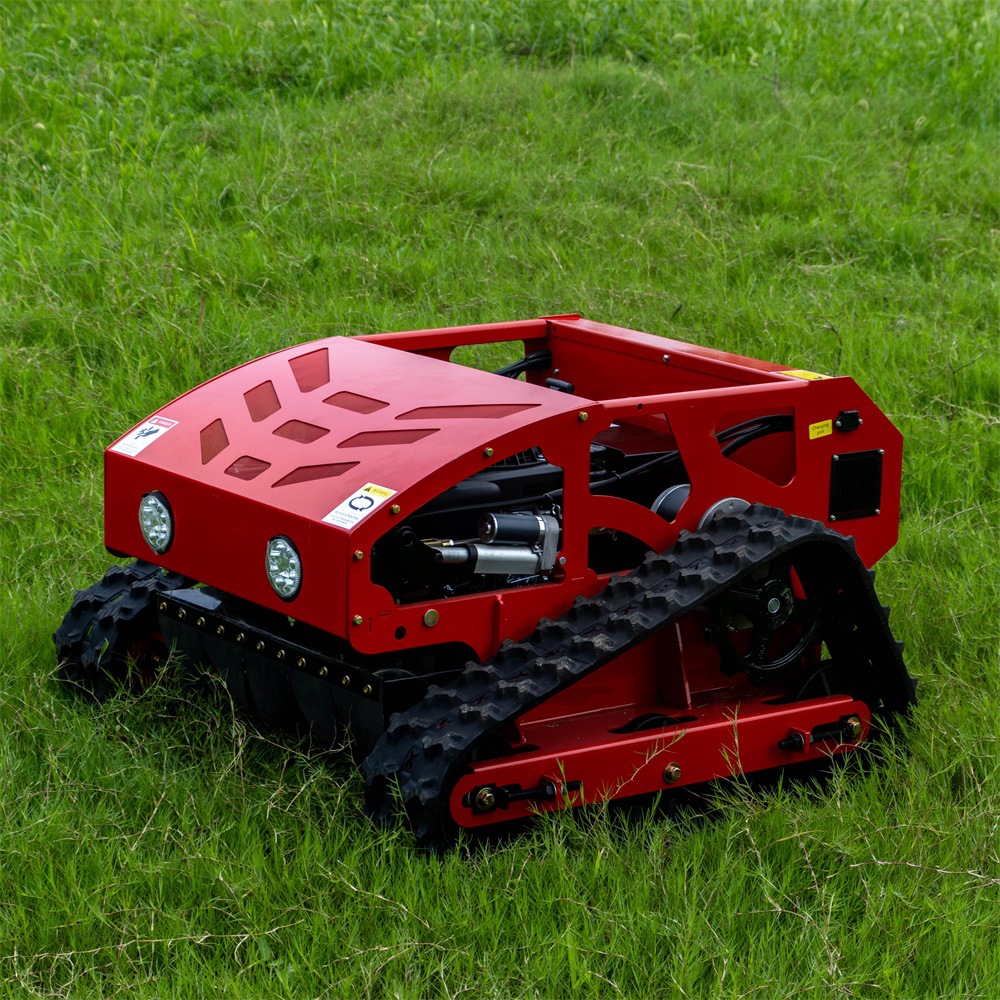 Exported to France: Remote control lawn mower, automated agricultural orchard lawn mower, all-terrain four-wheel drive mower