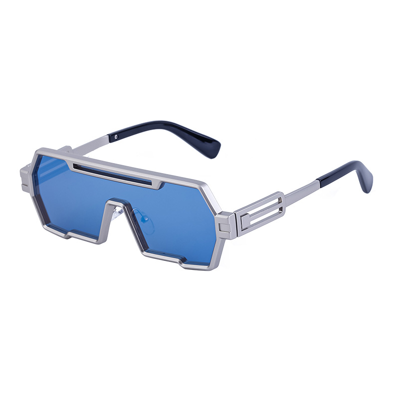 Picture of Retro Sunglasses for Men, Steampunk Style, Irregular Sunglasses, High-End Driving Glasses, Sun Protection One-Piece Glasses for Women