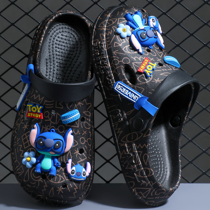 Summer New Couple's Clogs Casual Trendy Non-Slip Outdoor Korean Style Beach Shoes Closed-Toe Shoes Men's Garden Shoes Women's