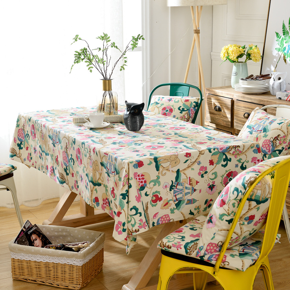 Foreign trade ebay Japanese cotton fabric table cloth printed table cloth tea table cloth table cloth cover towel a generation of hair