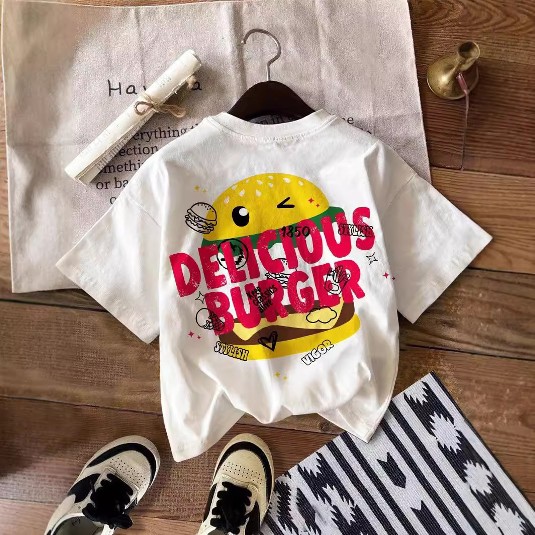 Picture of Cross-border European and American Foreign Trade Letter Printing Short-sleeved T-shirt Boys Summer New Round Neck Jacket Children's Clothing