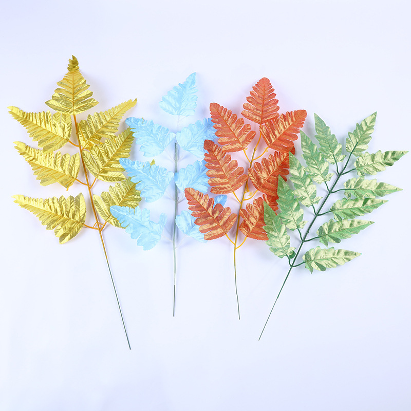 Picture of Simulated Persian Leaves, Artificial 7-Pronged Persian Leaves, Green Plant Flower Arrangement Accessories, Simulated Leaves, Simulated Flower Wedding Decoration