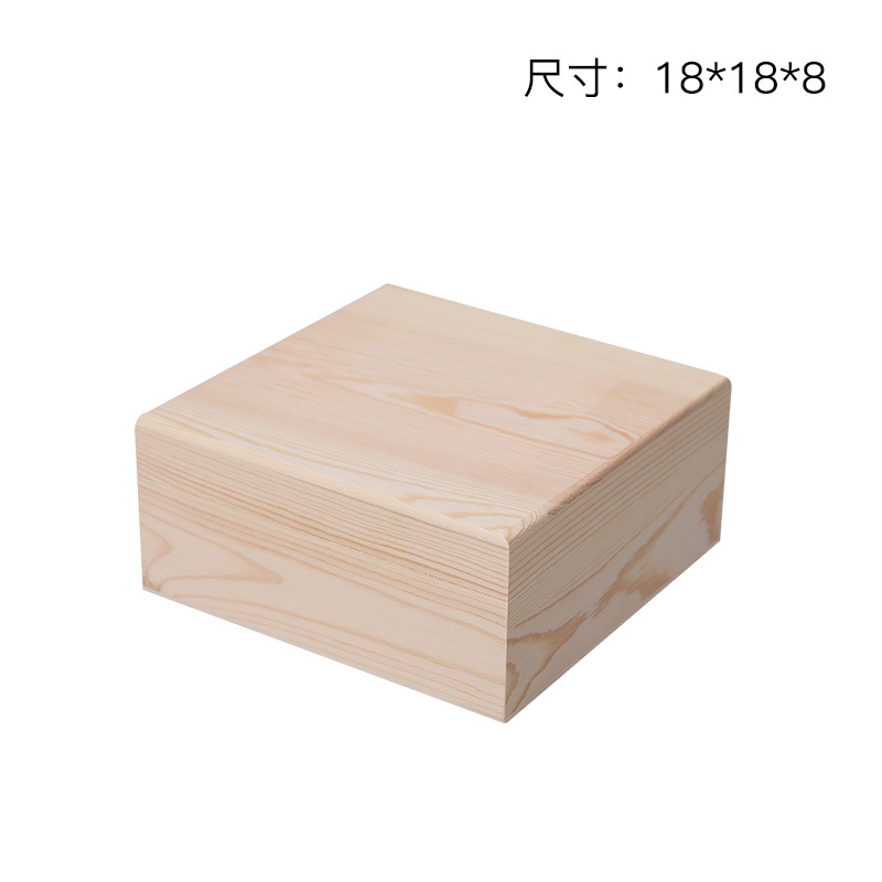 Picture of Accompanying Gift Wooden Box Simple Pine Gift Packaging Box Candy Box Immortal Flower and Wood Box Wooden Jewelry Storage Box
