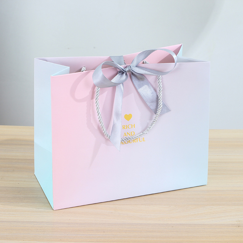 Picture of New Ins Style Packaging Bag Gradient Gift Bag Clothing Store Handbag Paper Bag Printed Logo Gift Bag