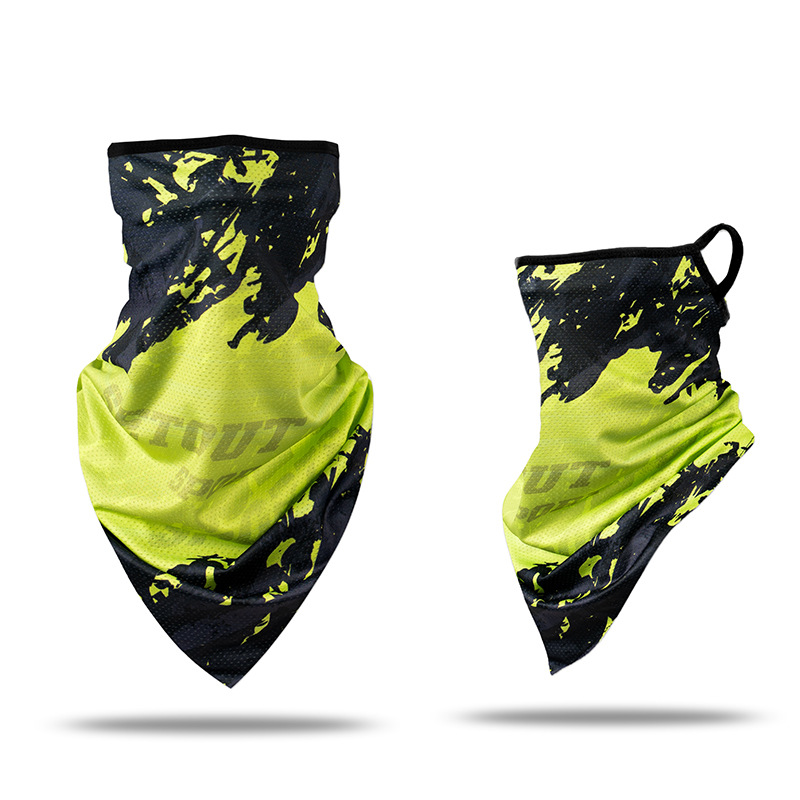 Picture of Ice Silk Ear Hanging Mask Triangle Towel Neck Set Mesh Sunscreen Outdoor Riding Fishing Windproof Scarf Men's and Women's Face Towel Summer