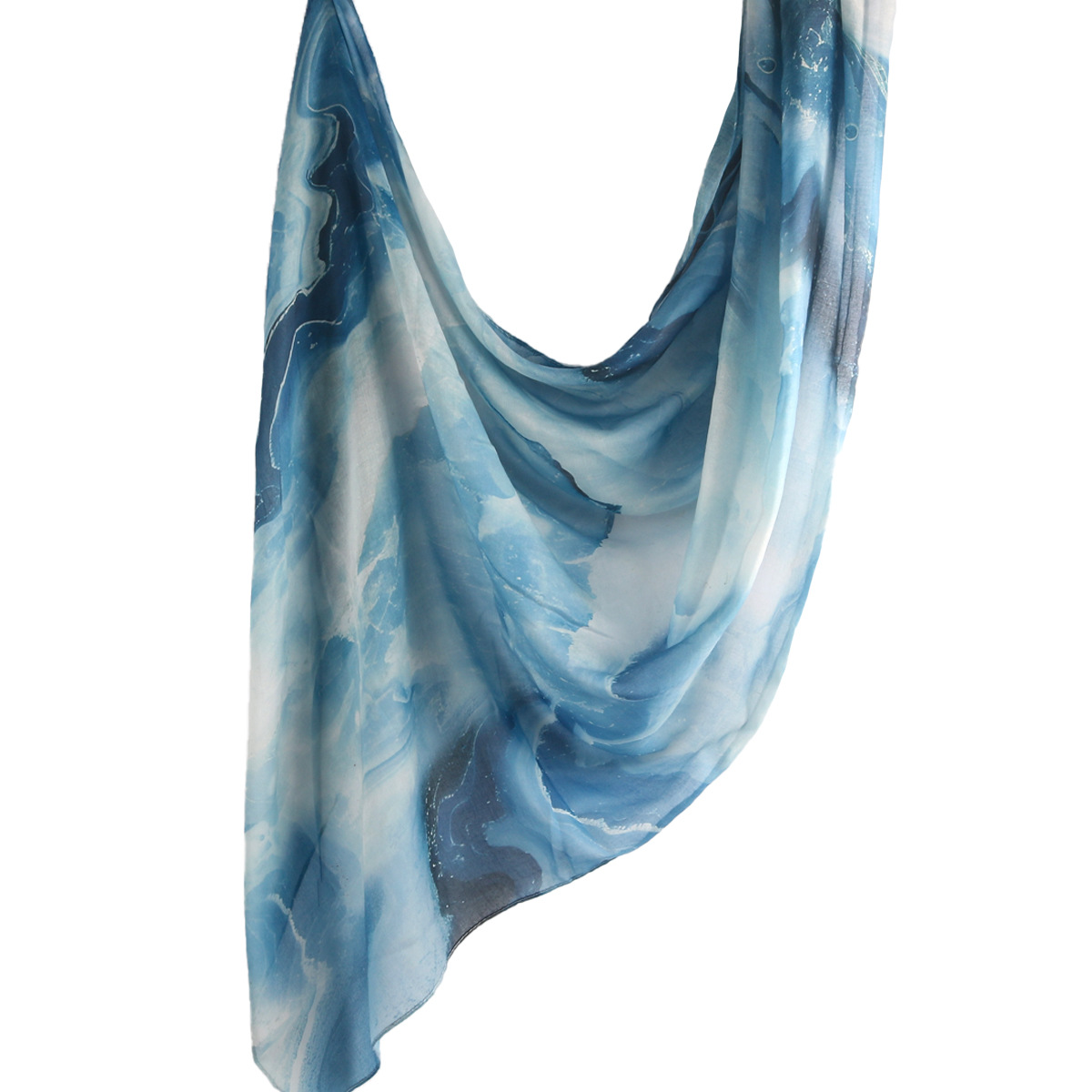 Picture of Best-Selling Watercolor Tie-Dye Cotton Scarf Arabian Satin Polyester Long Scarf Turkish Middle Eastern Scarf