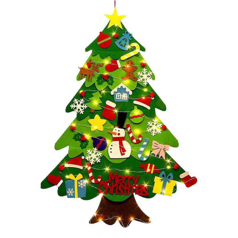 Cross-Border felt Christmas tree DIY Christmas ornaments stitching felt Christmas tree