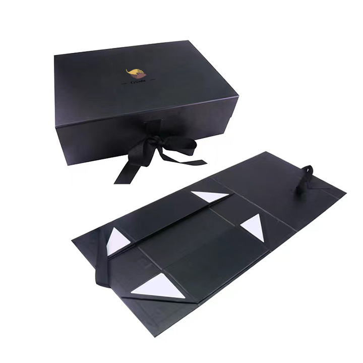 Folding Box Packaging Gift Box Custom Shoe Box Valentine's Day Gift Clothing Bag Magnetic Folding Box Customization