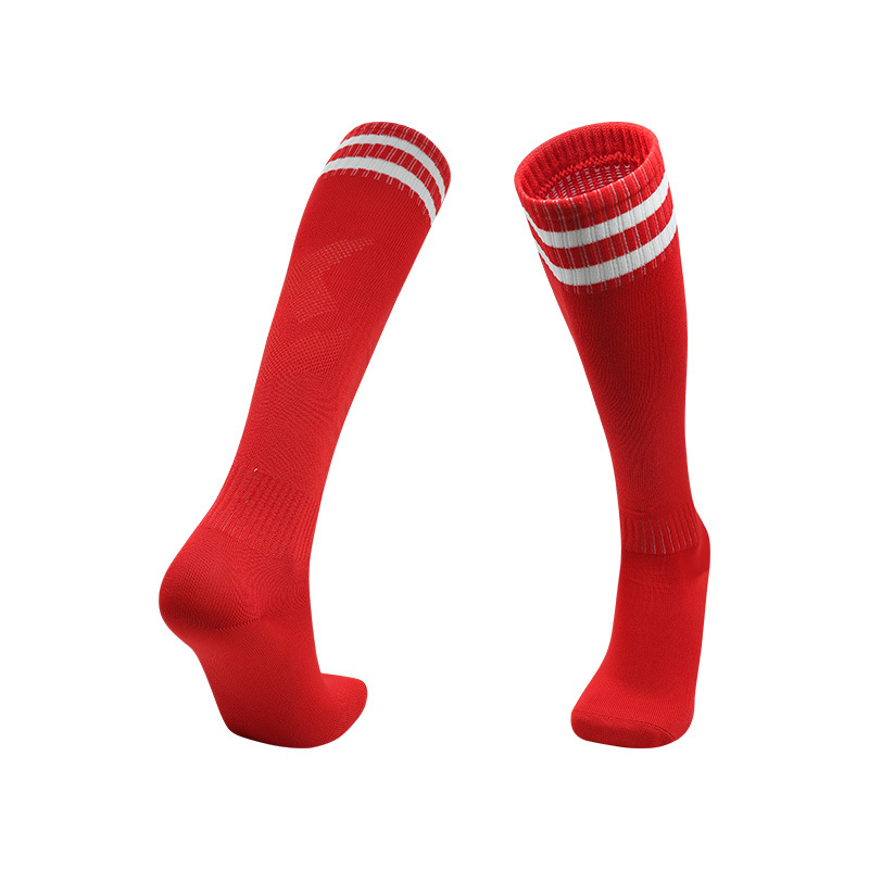 Picture of Autumn and Winter Two-Bar Soccer Socks, Breathable and Sweat-Absorbent, Long Striped Sports Socks, Thin High-Tube Professional Training Socks Wholesale