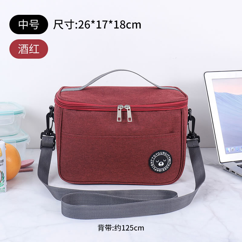 Picture of Lunch Box Handbag Square Insulation Bag Aluminum Foil Thickened Lunch Bag Large Capacity picnic bag for office workers and students with meals