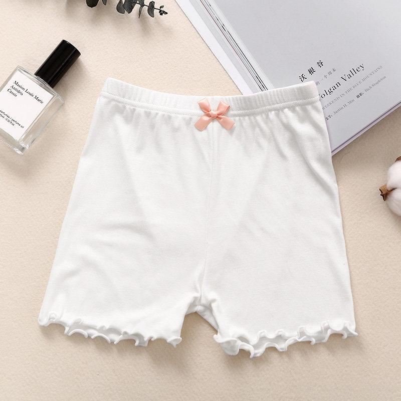 Picture of Girls Safety Pants Anti-Exposure Modal Bottoming Bow Three-Quarter Pants Summer Kidsren's Underwear Boxer Anti-Exposure