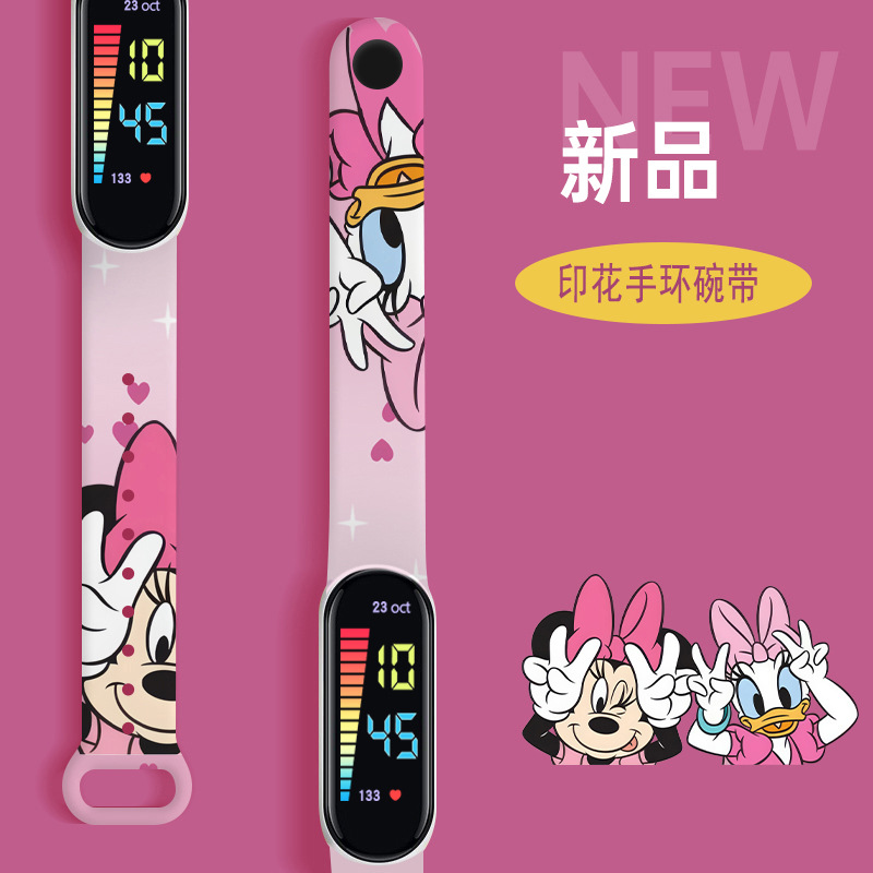 Picture of Cross-border in stock meters 12 printed LED waterproof electronic watch cartoon student cute bracelet wristband watch wholesale