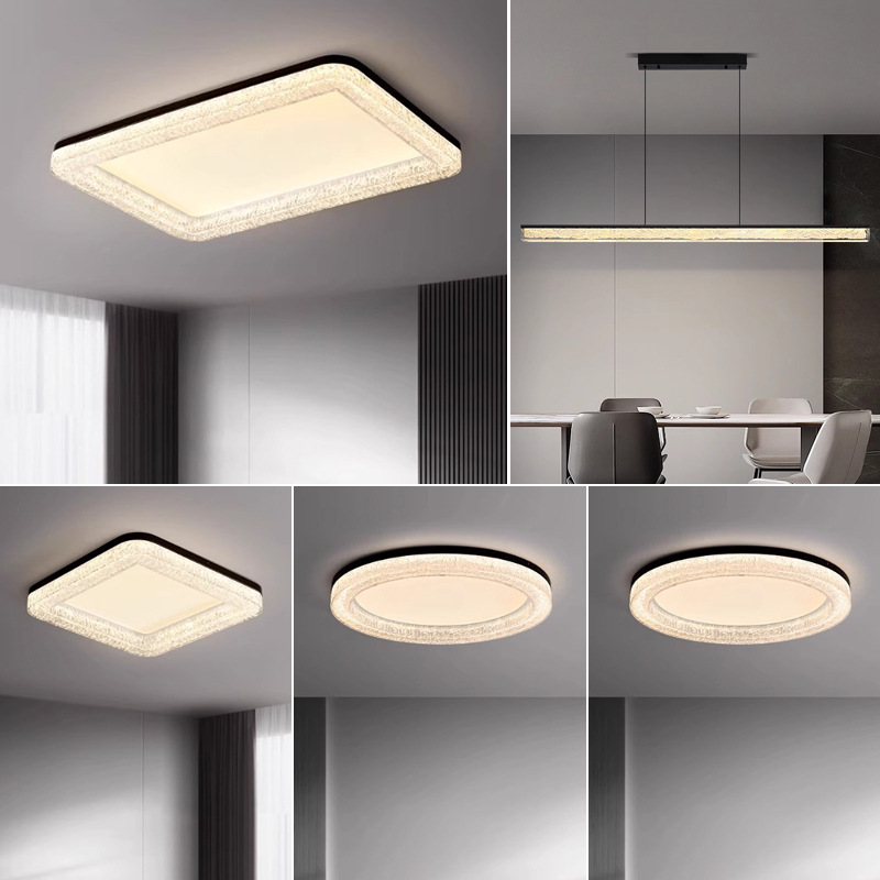 Light Luxury Living Room Ceiling Lamp, Simple, Modern, Warm and High-End, Whole House Guangdong Zhongshan Lighting Package Combination