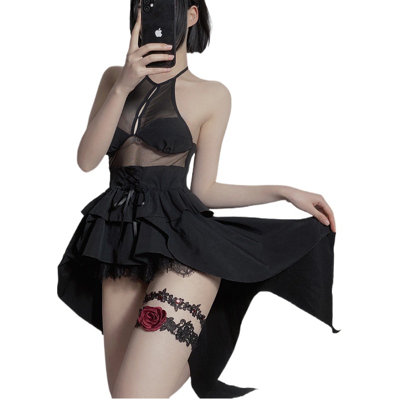 Sexy Lingerie Sexy Cute Tuxedo Student Dress Role-playing Poncho Soft Girl Live Lingerie