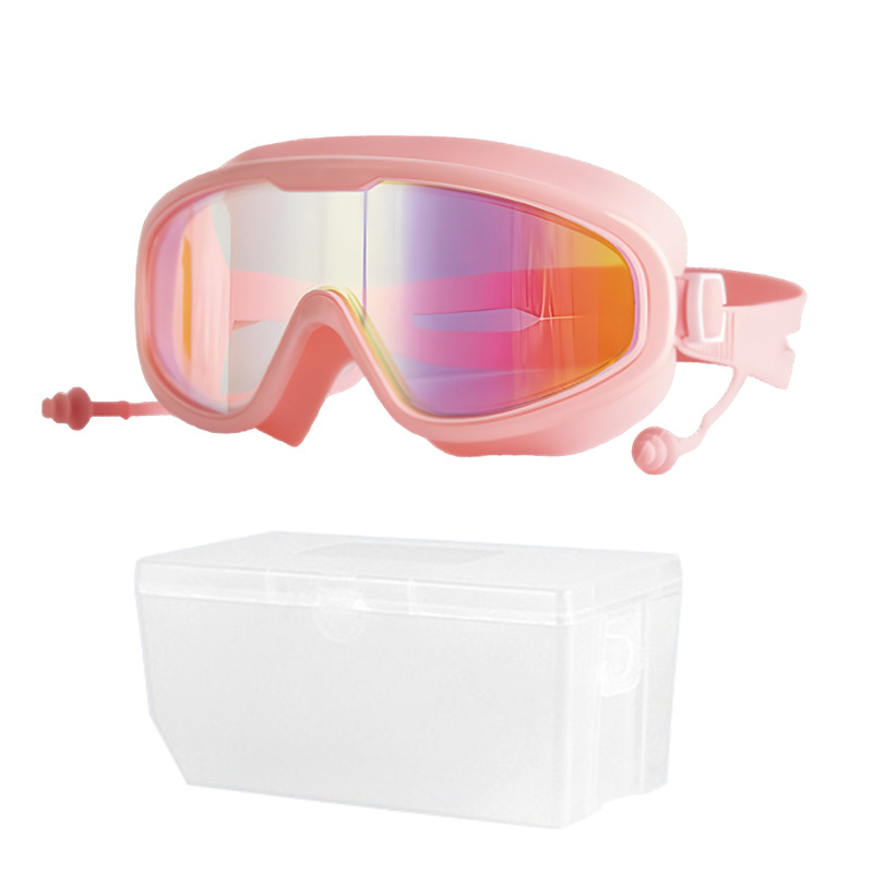 Picture of Swimming Goggles Hd Large Frame Adult Swimming Goggles Waterproof and Anti-Fog Swimming Goggles Swimming Goggles Earplugs All-In-One Training Wholesale